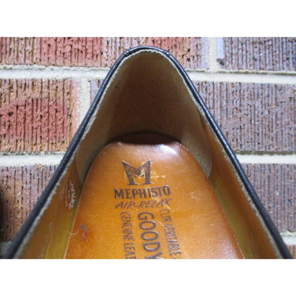 Mephisto Mens Melchior Black Leather Oxford Cap Toe Dress Shoes Goodyear Welt 11 main image 9